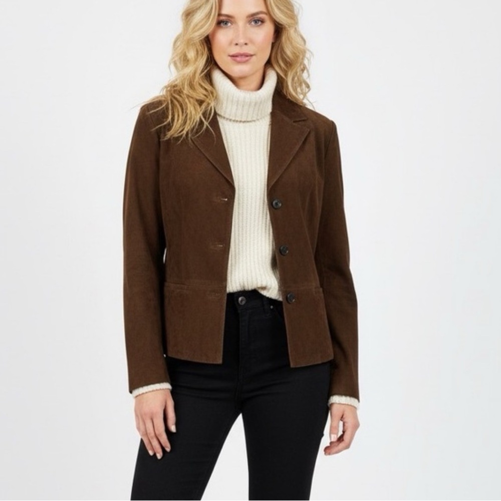Jason Wu Brown Suede Cropped Blazer